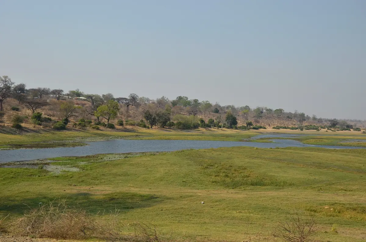 The Chobe River near Ngoma on the border with Namibia